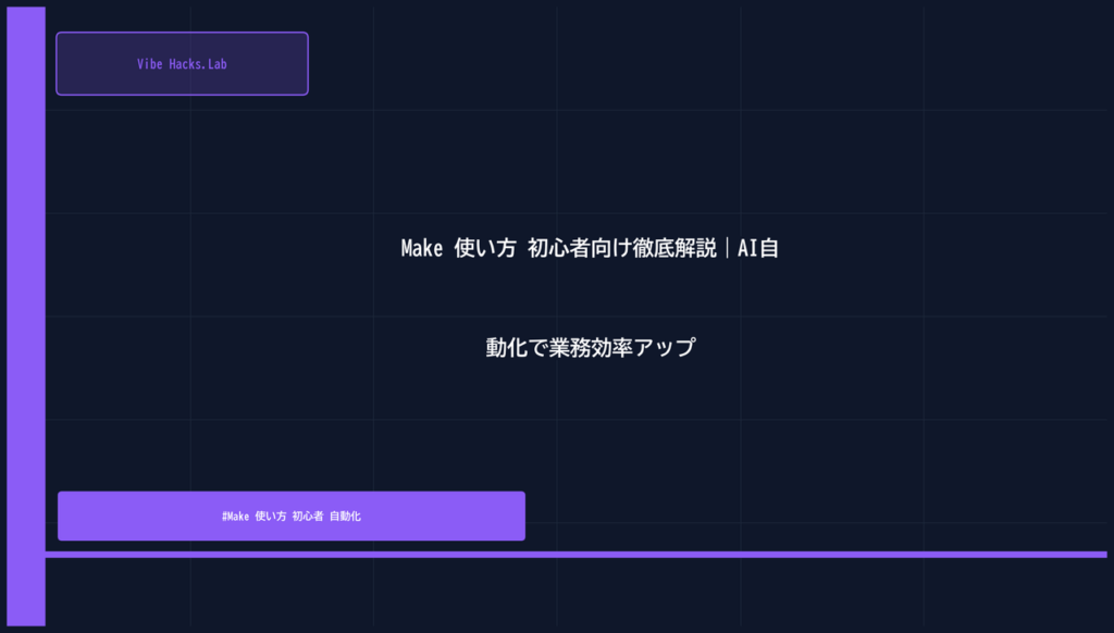 Make 使い方 初心者向け徹底解説｜AI自動化で業務効率アップ