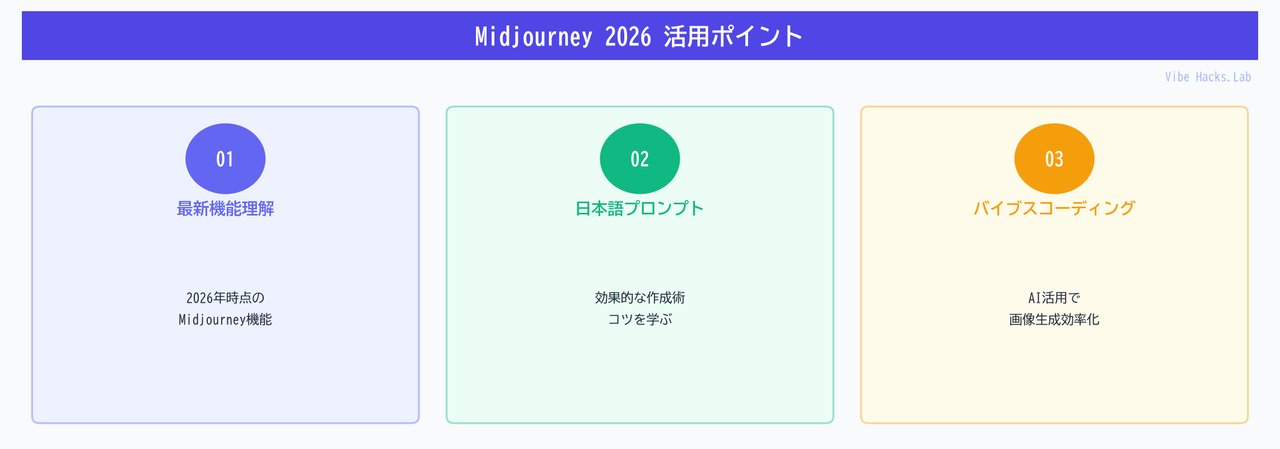 Midjourney 2026 活用ポイント
