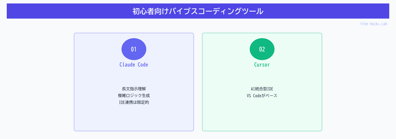初心者向けバイブスコーディングツール