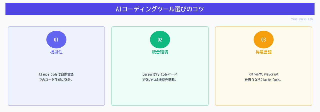 AIコーディングツール選びのコツ