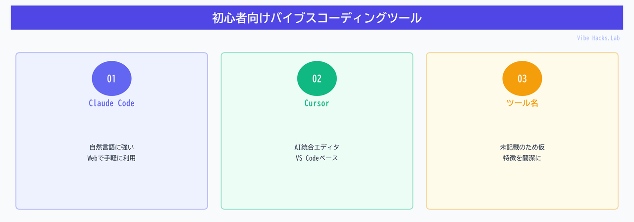 初心者向けバイブスコーディングツール