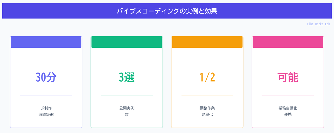 バイブスコーディングの実例と効果