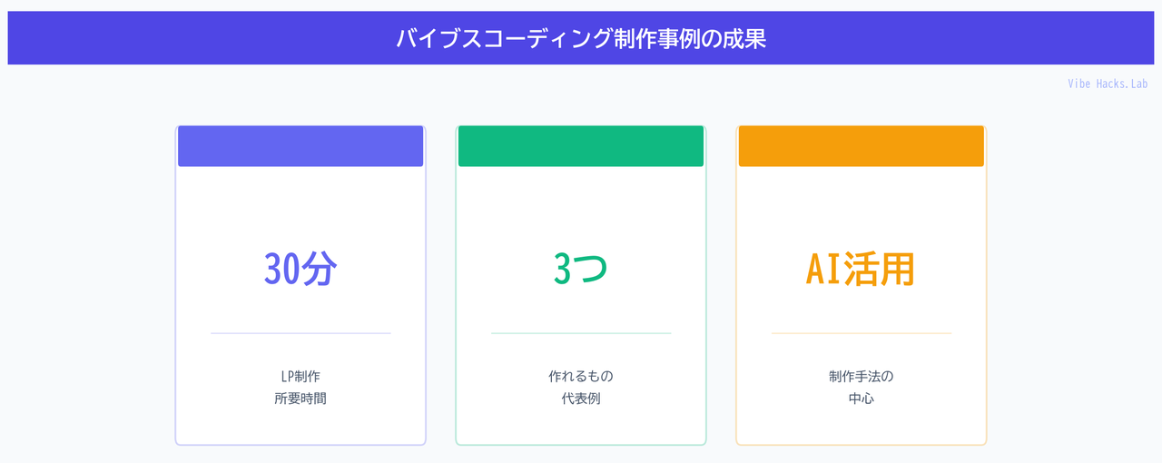 バイブスコーディング制作事例の成果