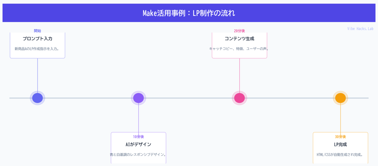 Make活用事例:LP制作の流れ