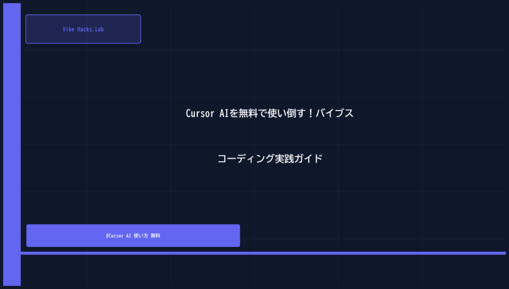 Cursor AIを無料で使い倒す！バイブスコーディング実践ガイド