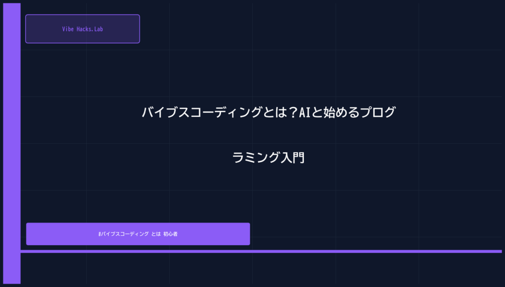 バイブスコーディングとは？AIと始めるプログラミング入門