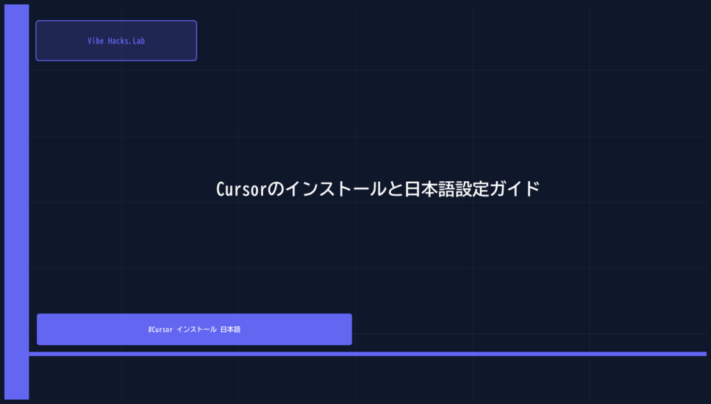 Cursorのインストールと日本語設定ガイド