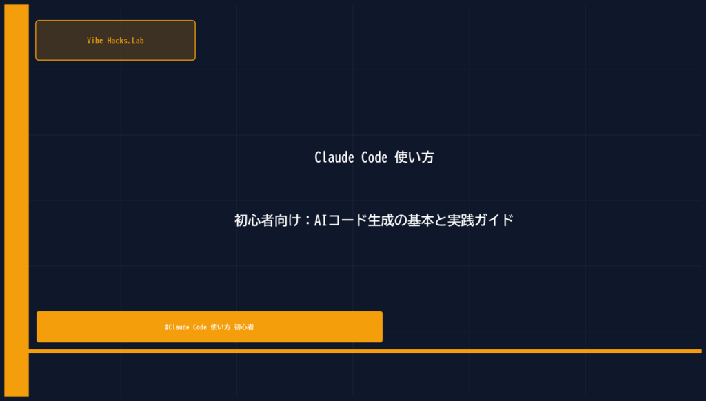 Claude Code 使い方 初心者向け：AIコード生成の基本と実践ガイド