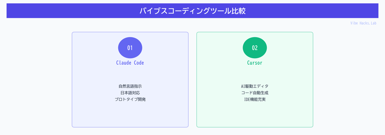 バイブスコーディングツール比較