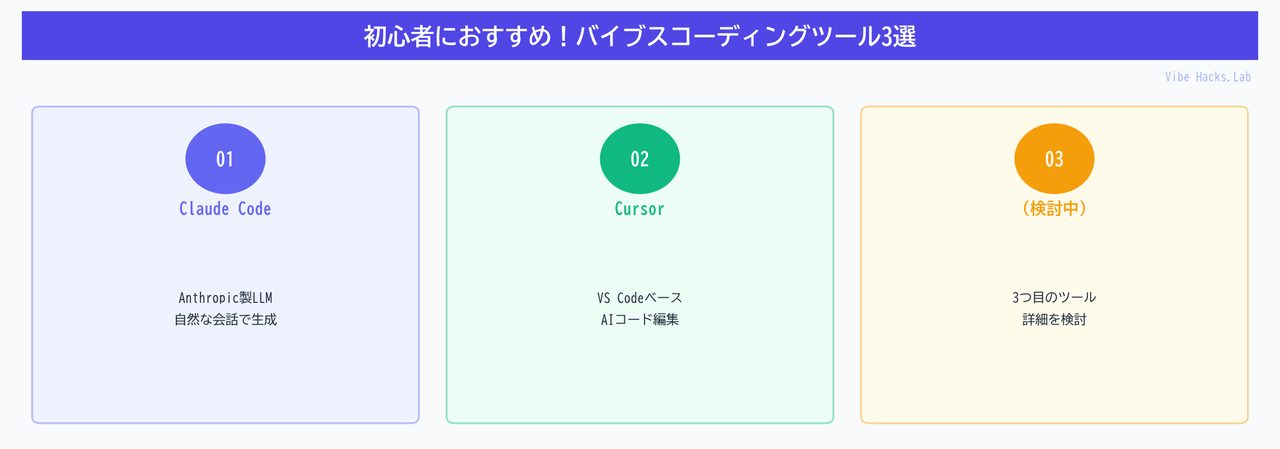 初心者におすすめ!バイブスコーディングツール3選