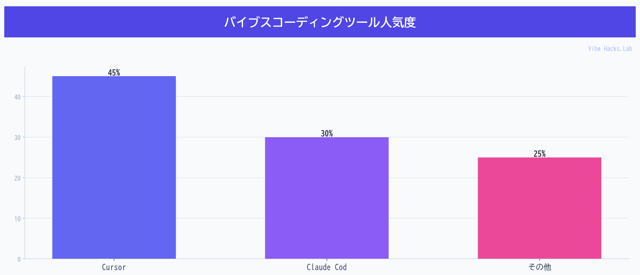 バイブスコーディングツール人気度