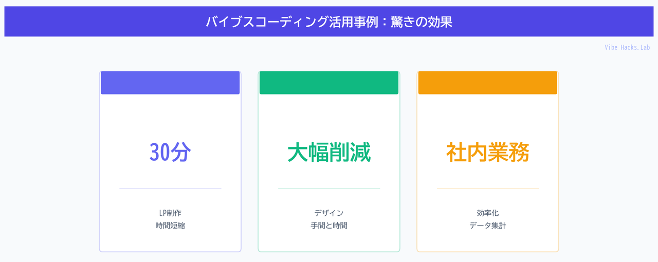 バイブスコーディング活用事例:驚きの効果