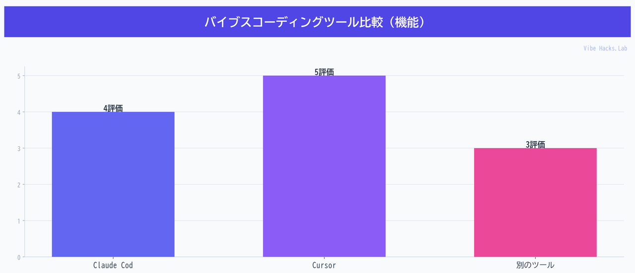 バイブスコーディングツール比較（機能）
