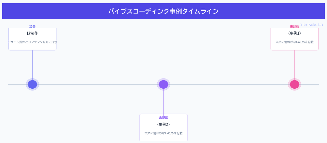 バイブスコーディング事例タイムライン