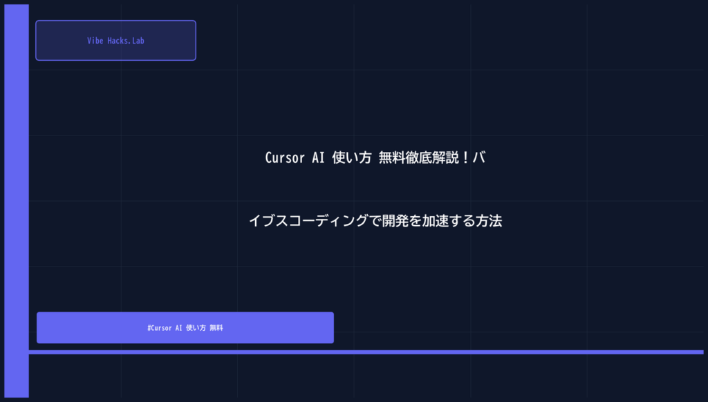 Cursor AI 使い方 無料徹底解説！バイブスコーディングで開発を加速する方法