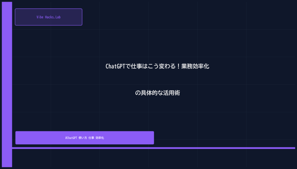 ChatGPTで仕事はこう変わる！業務効率化の具体的な活用術