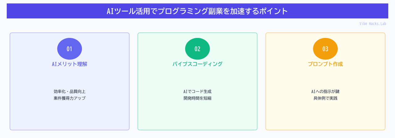 AIツール活用でプログラミング副業を加速するポイント