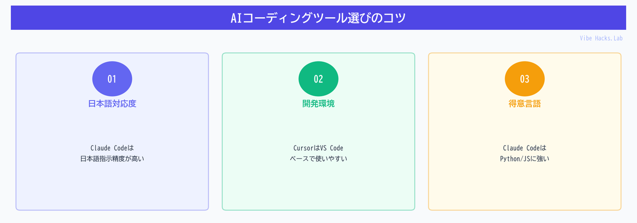 AIコーディングツール選びのコツ