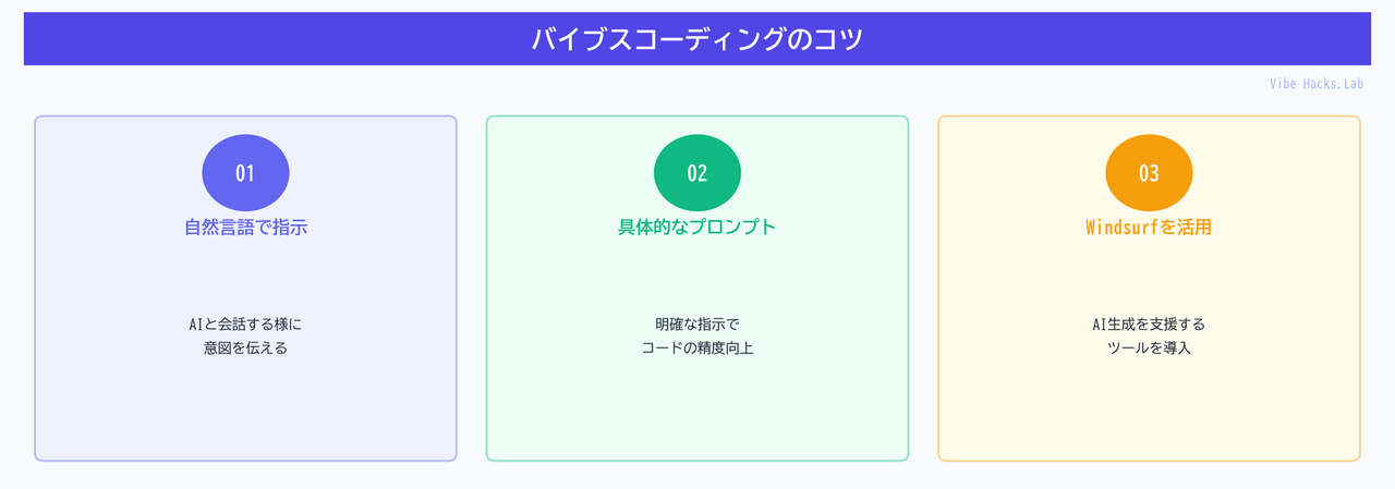バイブスコーディングのコツ