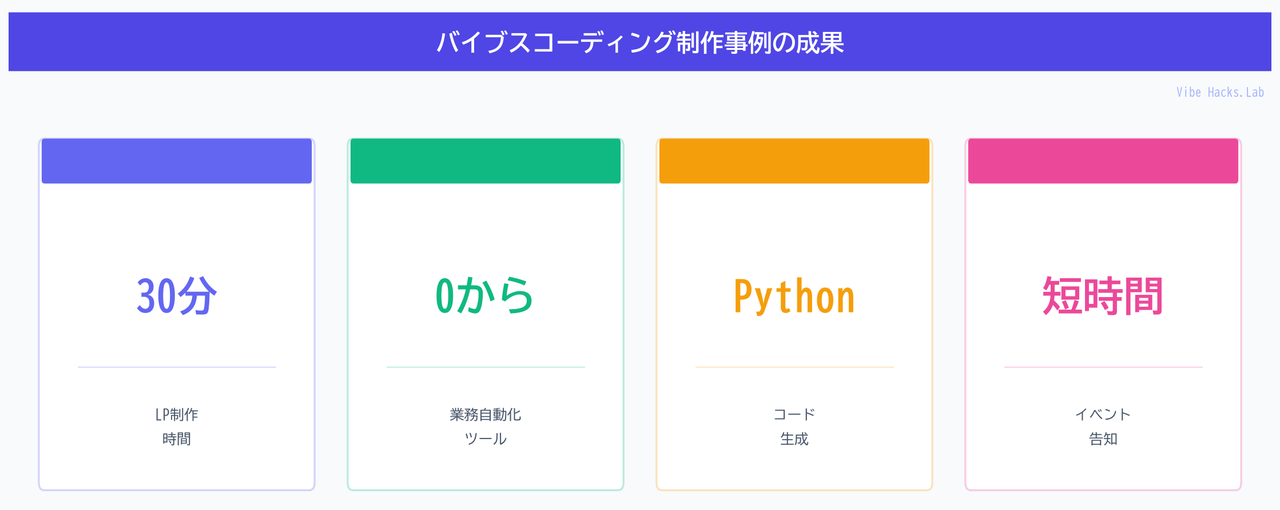 バイブスコーディング制作事例の成果