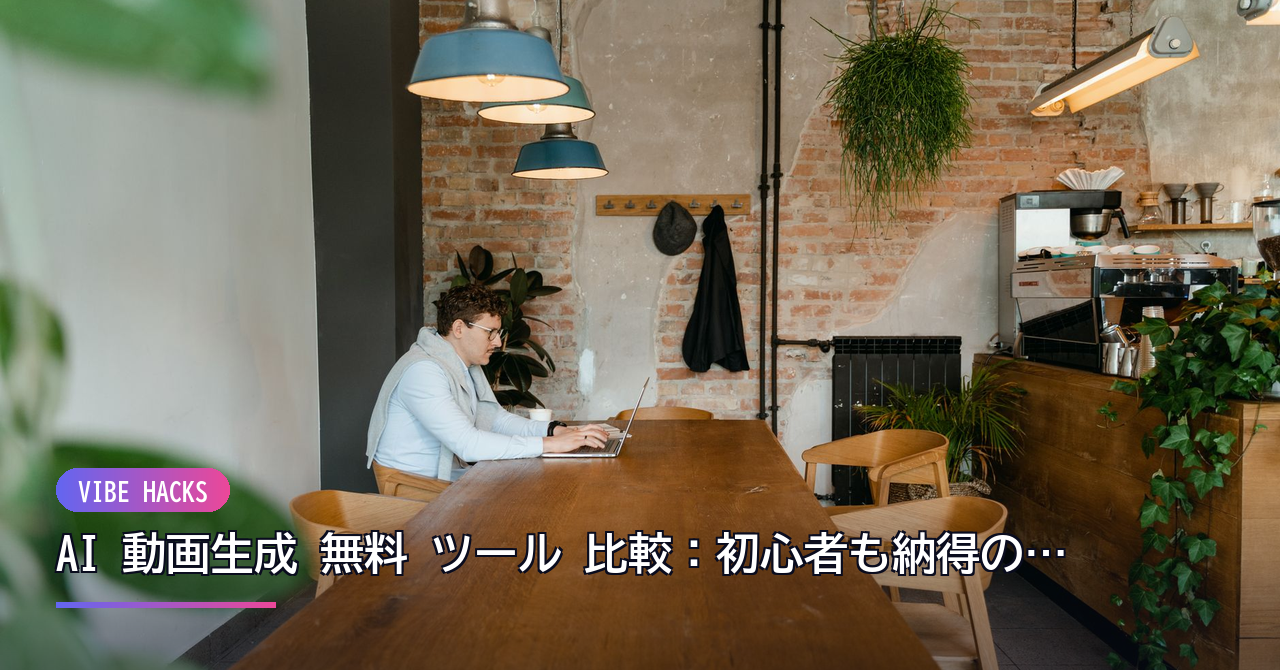 AI 動画生成 無料 ツール 比較：初心者も納得の選び方とおすすめツール のイメージ