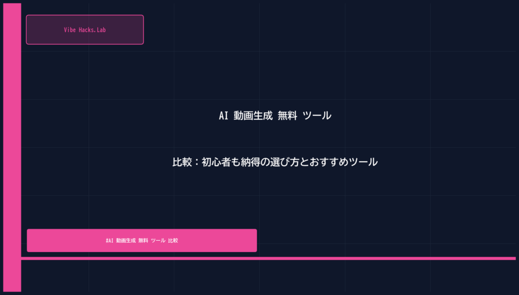 AI 動画生成 無料 ツール 比較：初心者も納得の選び方とおすすめツール