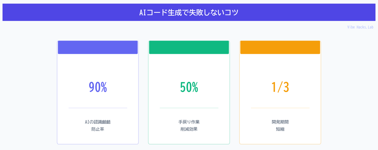 AIコード生成で失敗しないコツ